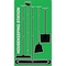 5S Supplies 5S Housekeeping Shadow Board Broom Station Version 9 - Green Board / Black Shadows  With Broom HSB-V9-GREEN-KIT - alternate 1